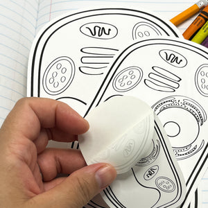 Black and White Plant Cell Stickers