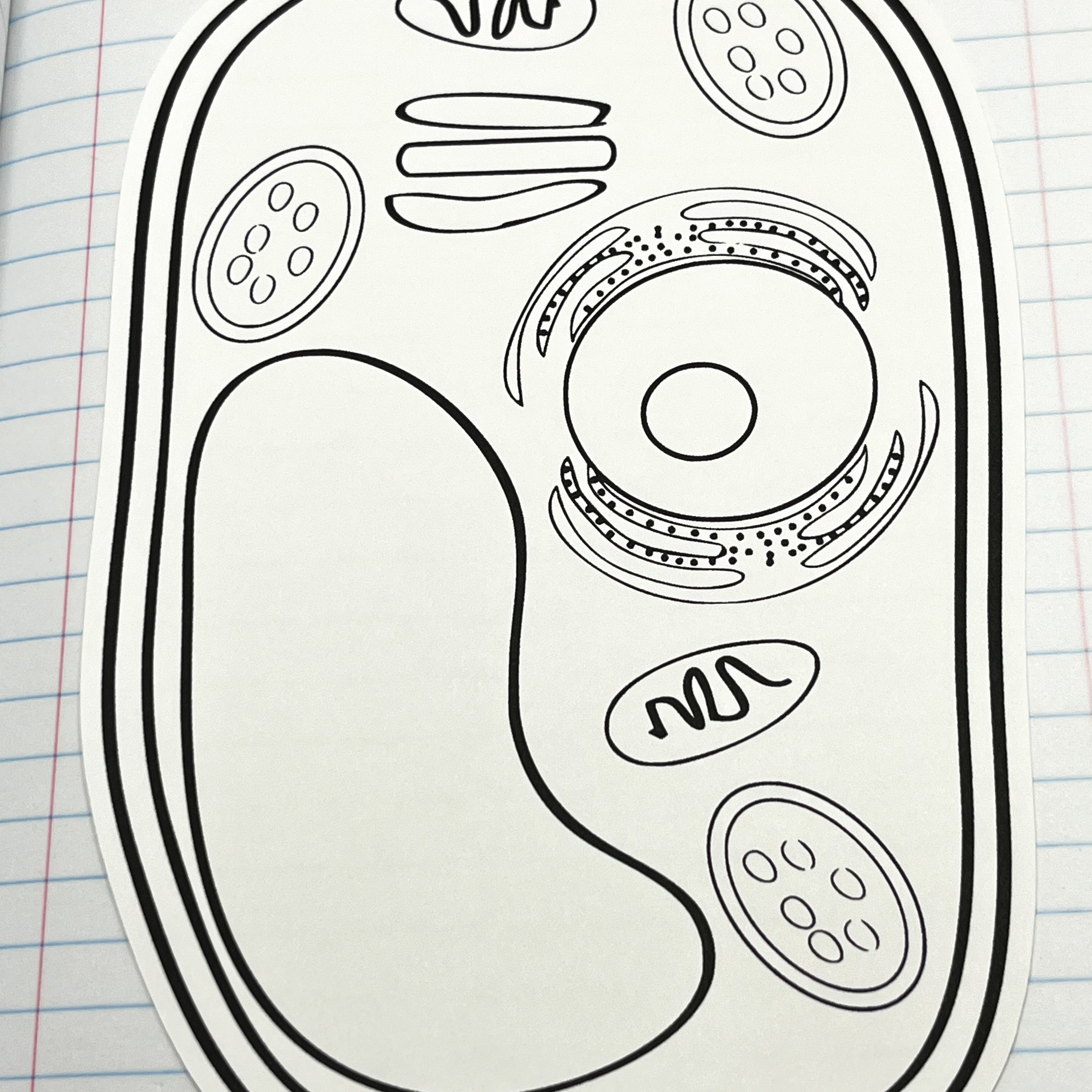 Black and White Plant Cell Stickers