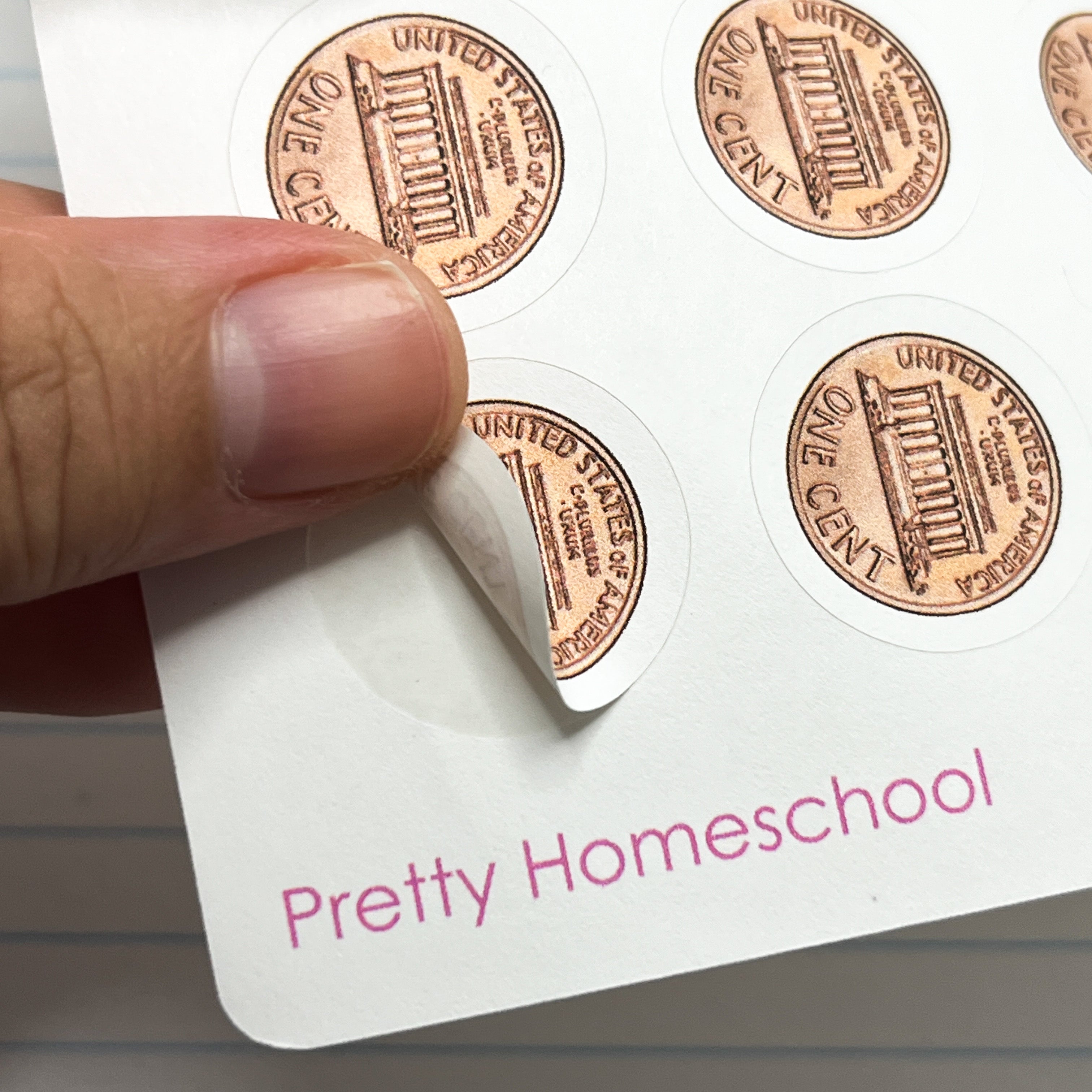 One-cent Coin Stickers 1¢