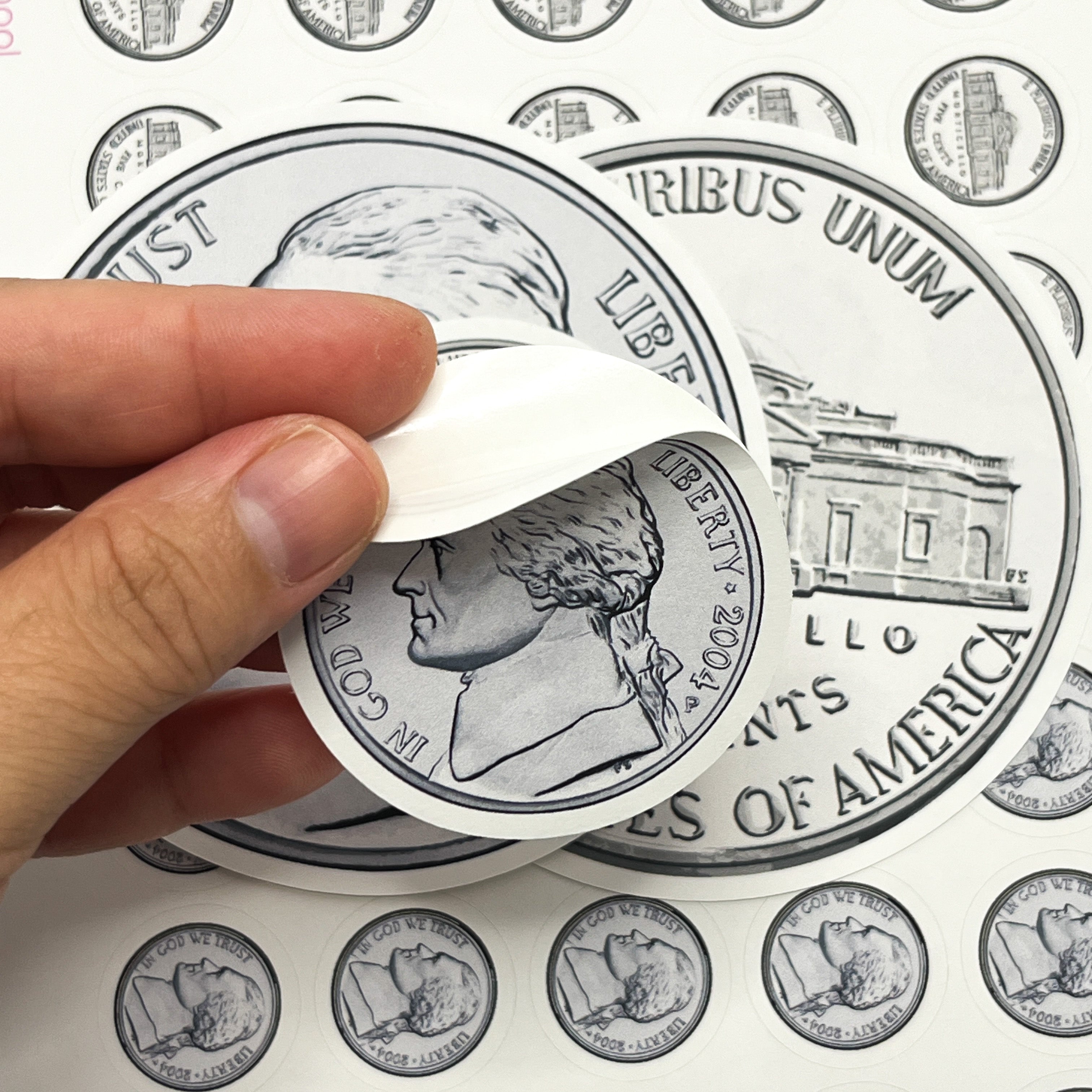 Five-cents Coin Stickers 5¢