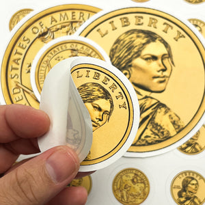 One-dollar Coin Stickers $1