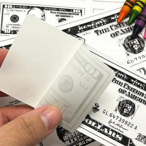 Stickers billetes de diez dolares $10 / Blanco y negro