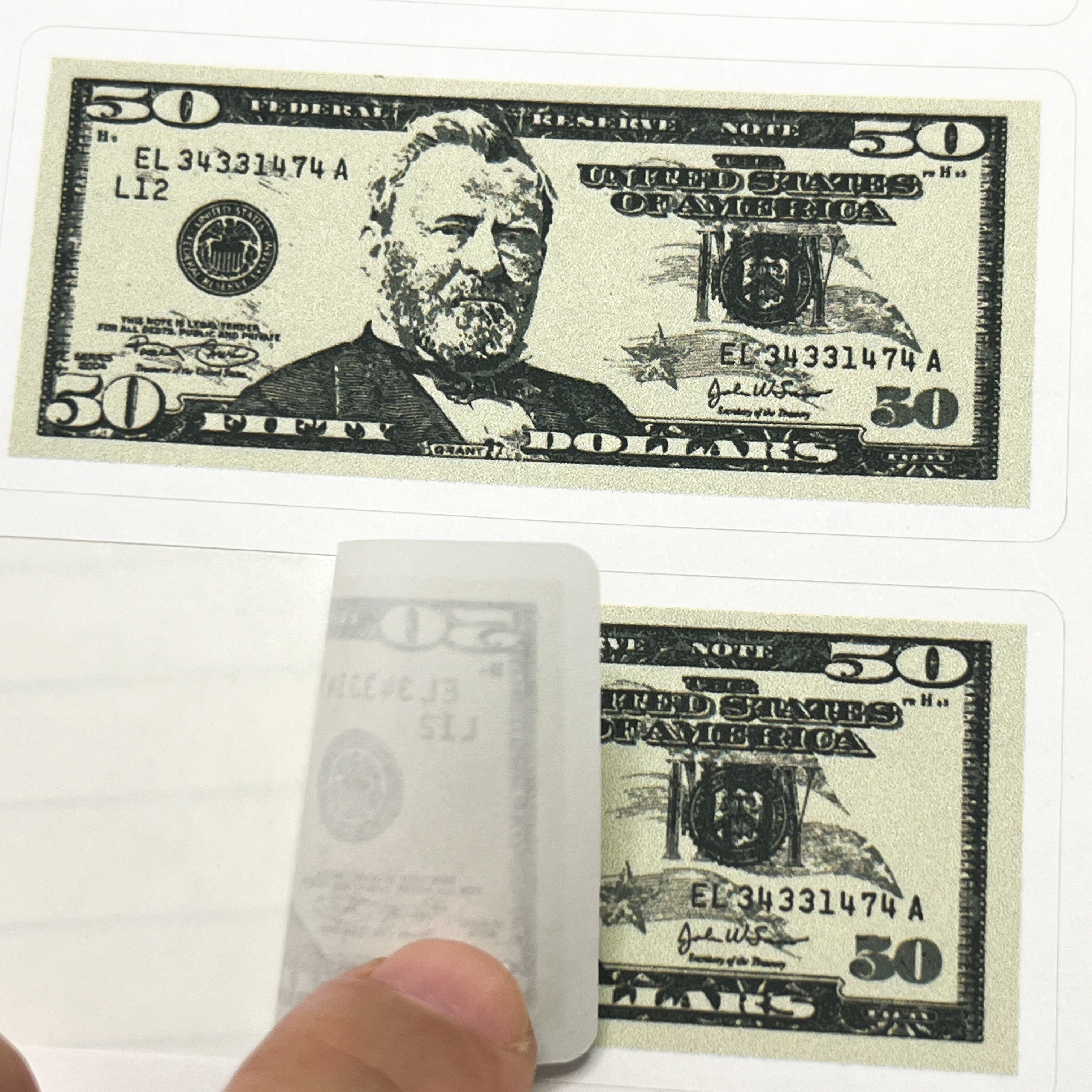 Math Fifty-dollar Bill Stickers $50