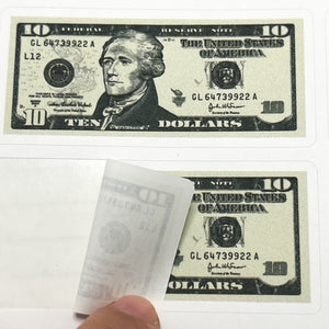 Math Ten-dollar Bill Stickers $10