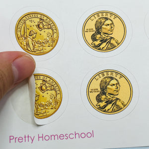 One-dollar Coin Stickers $1