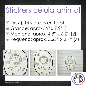 Stickers célula animal / Blanco y negro