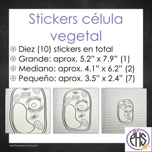 Stickers célula vegetal / Blanco y negro