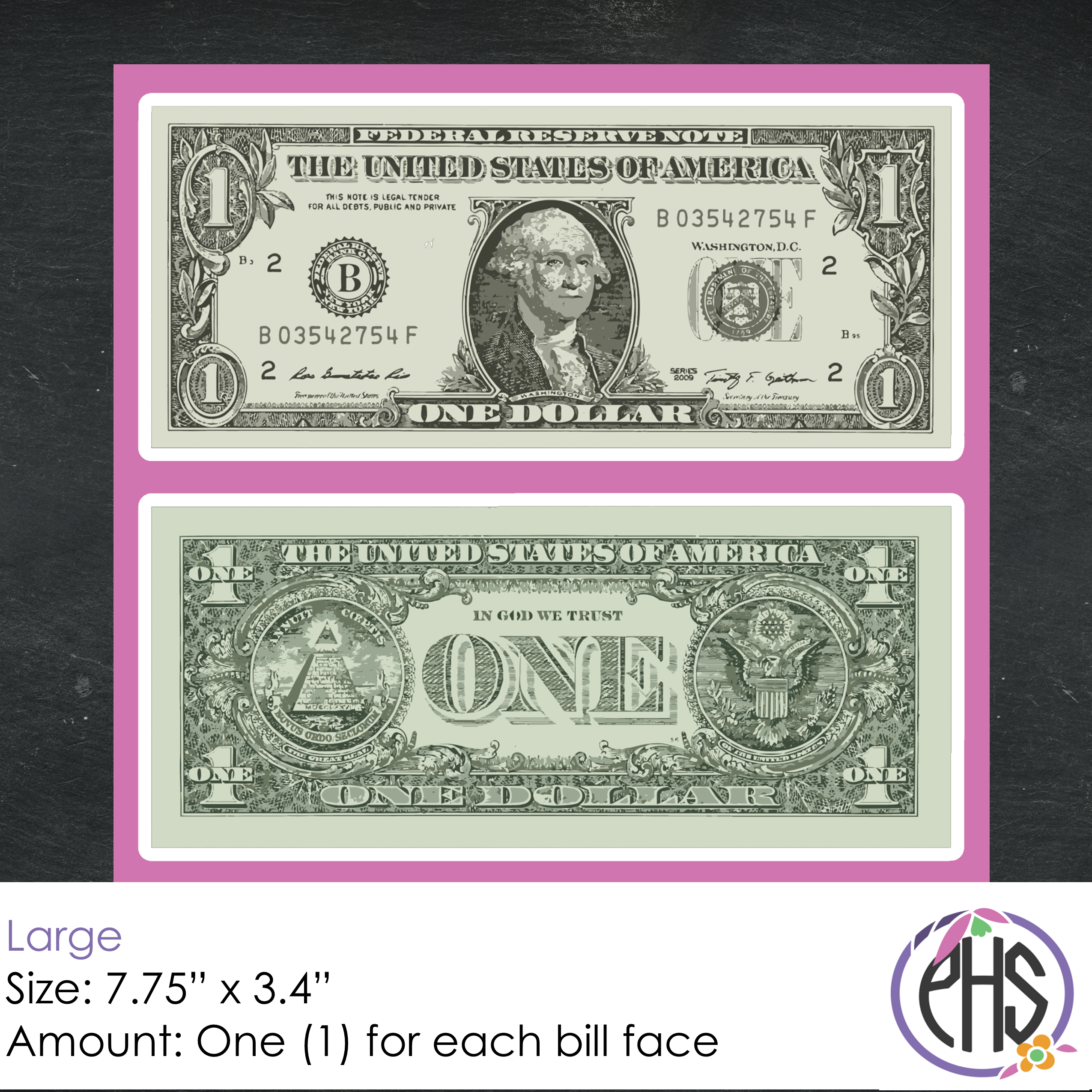 Math One-dollar Bill Stickers $1