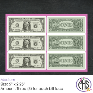 Math One-dollar Bill Stickers $1