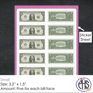 Math One-dollar Bill Stickers $1