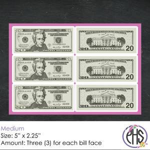 Math Twenty-dollar Bill Stickers $20