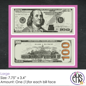 Math One-hundred-dollar Bill Stickers $100