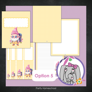 Printable and Editable Binder Covers and Spines - Gnome