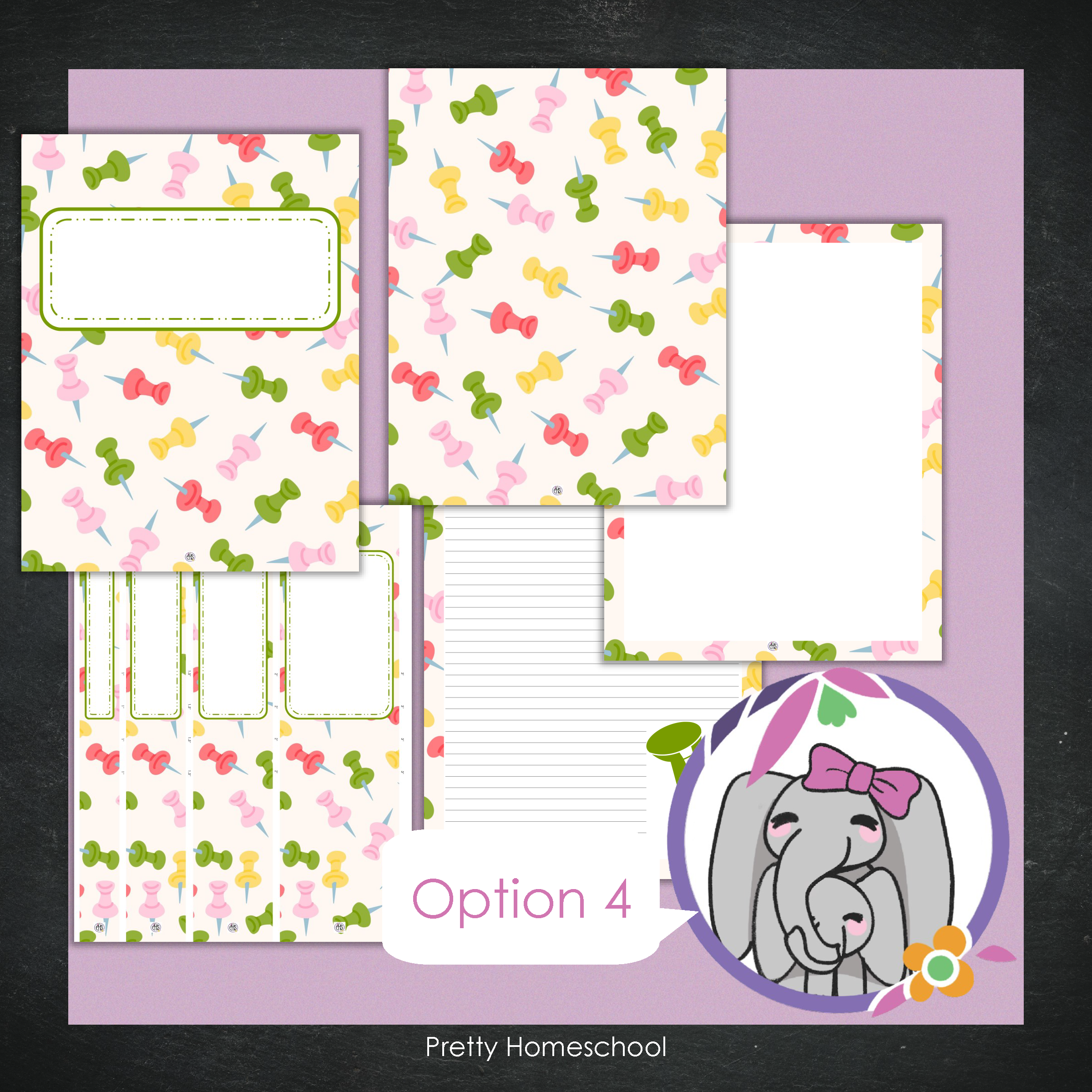 Printable and Editable Binder Covers and Spines - School