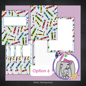 Printable and Editable Binder Covers and Spines - School