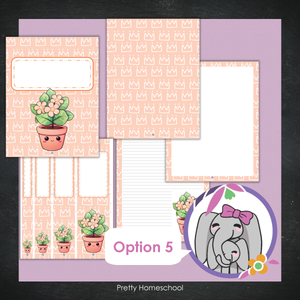 Printable and Editable Binder Covers and Spines - Suculents