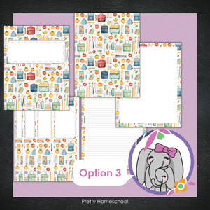 Printable and Editable Binder Covers and Spines - Vintage School