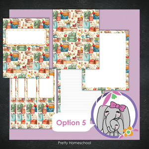 Printable and Editable Binder Covers and Spines - Vintage School