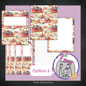 Printable and Editable Binder Covers and Spines - Vintage School