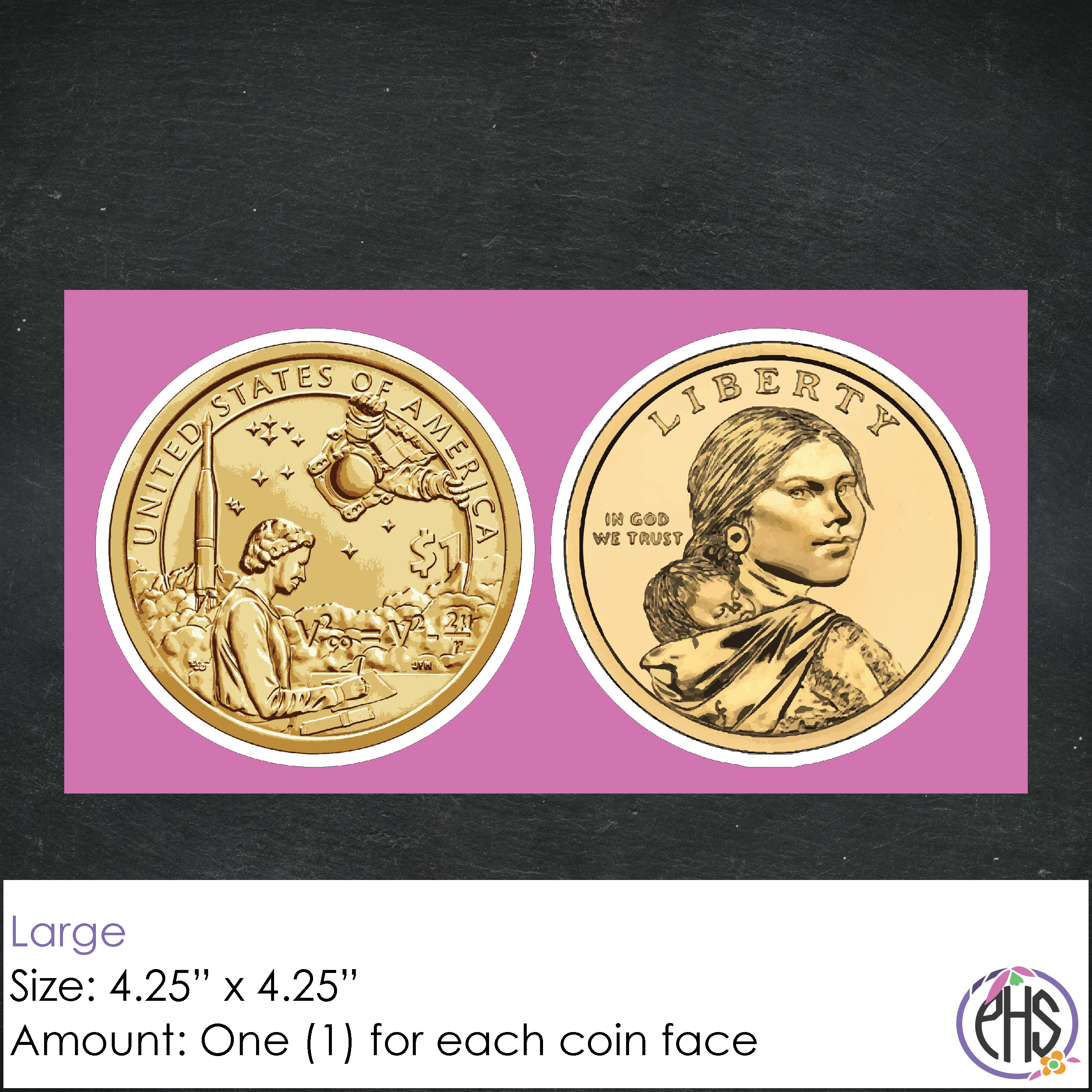 One-dollar Coin Stickers $1