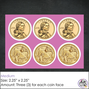 One-dollar Coin Stickers $1