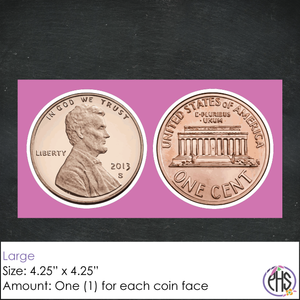 One-cent Coin Stickers 1¢