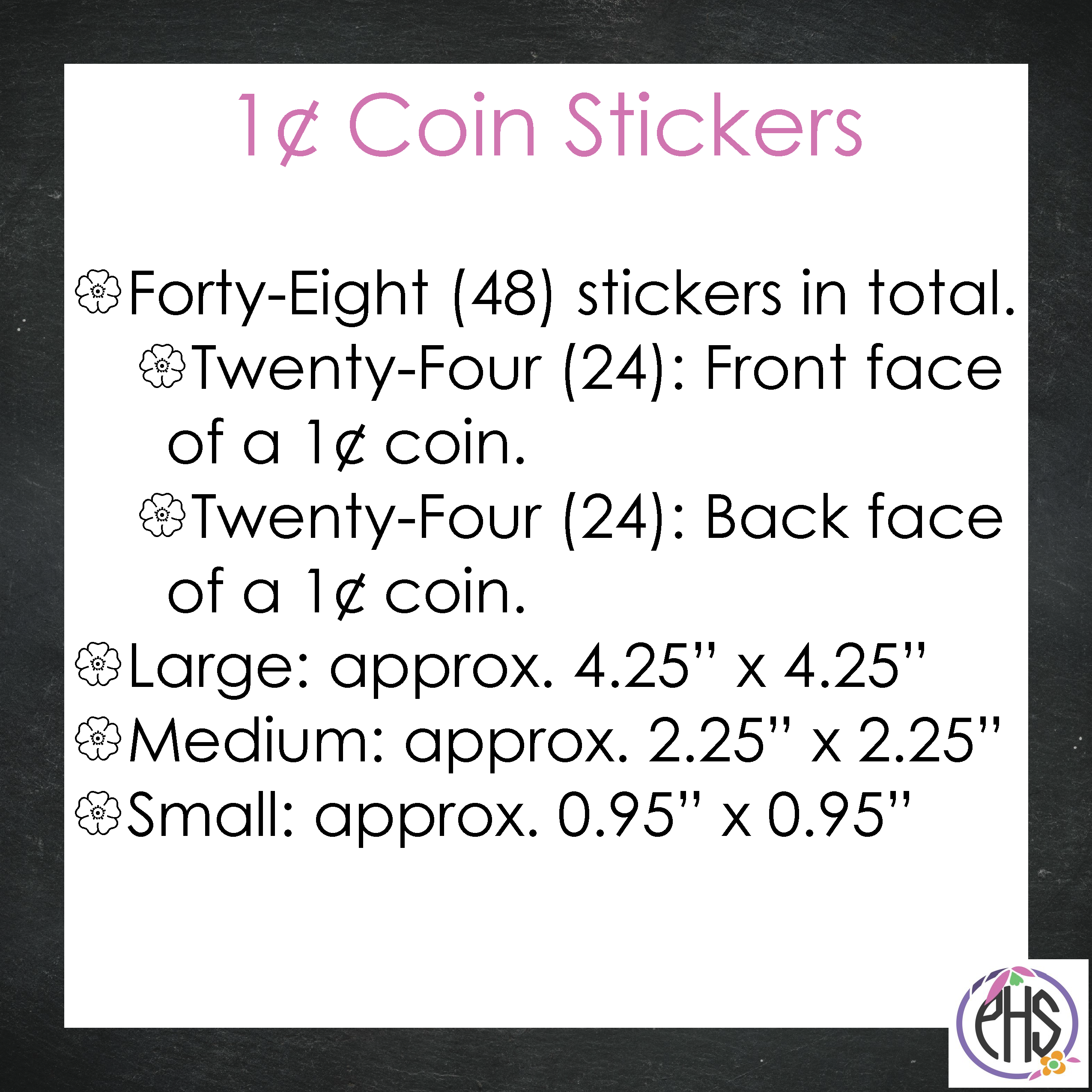 One-cent Coin Stickers 1¢