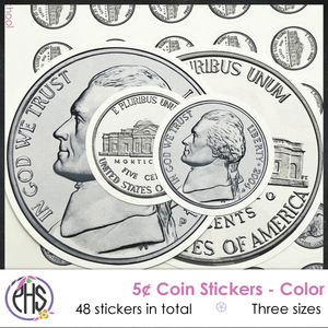 Five-cents Coin Stickers 5¢