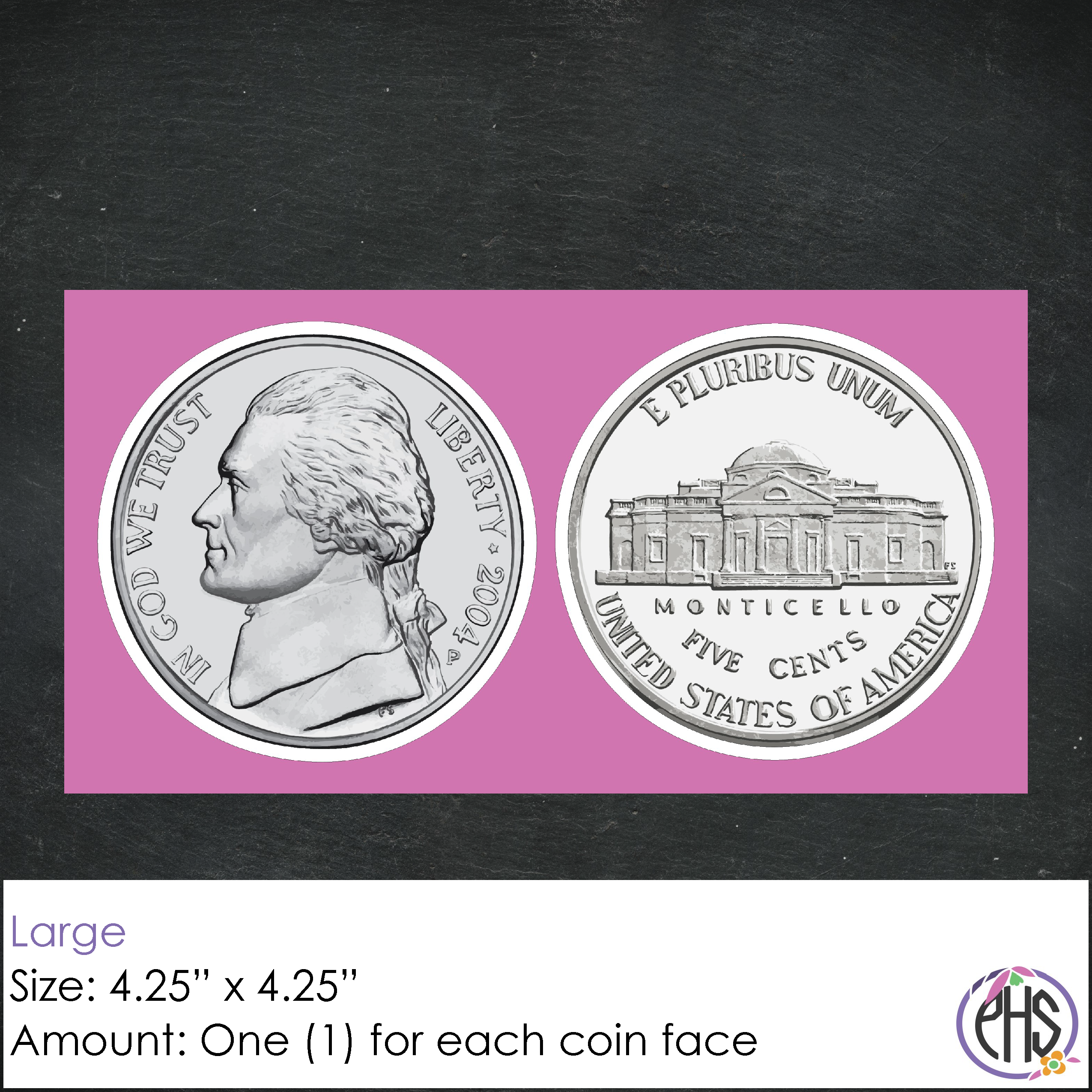 Five-cents Coin Stickers 5¢