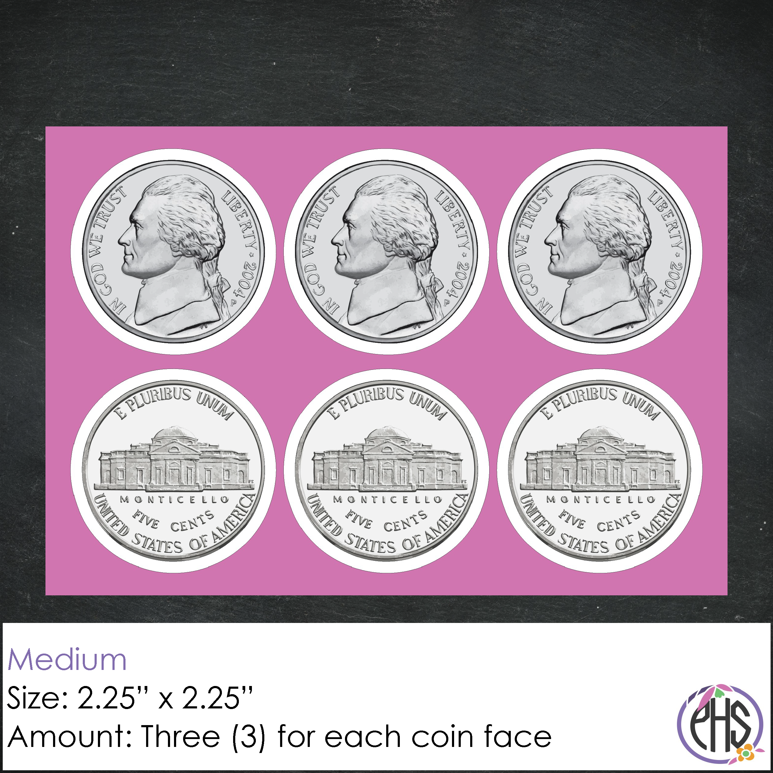 Five-cents Coin Stickers 5¢