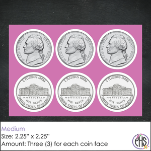 Five-cents Coin Stickers 5¢