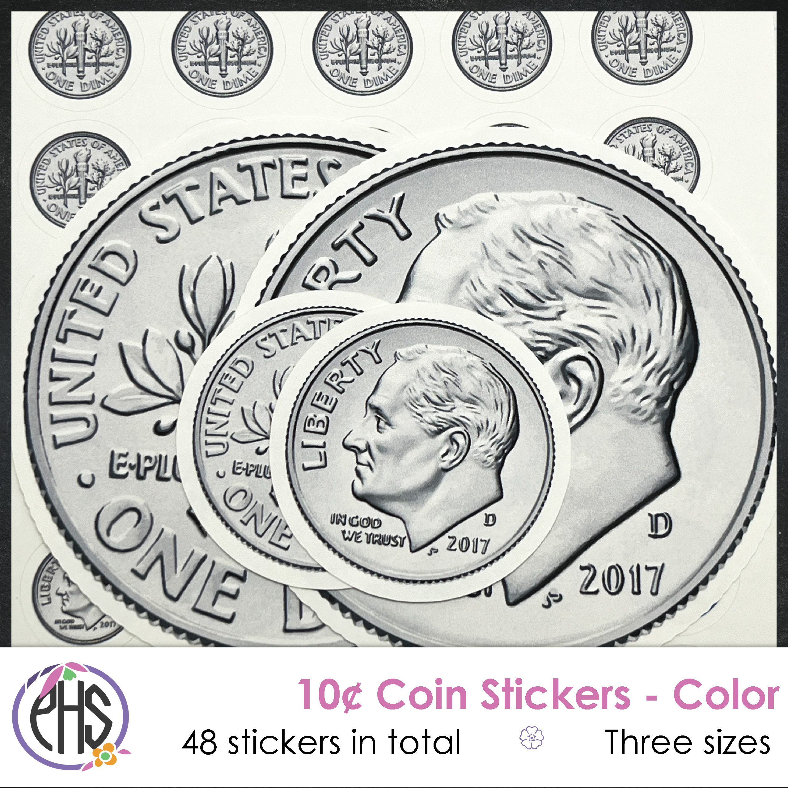 Ten-cents Coin Stickers 10¢