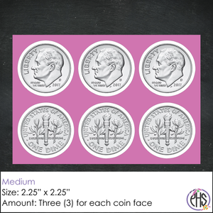 Ten-cents Coin Stickers 10¢