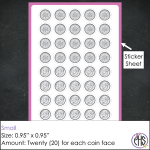 Ten-cents Coin Stickers 10¢