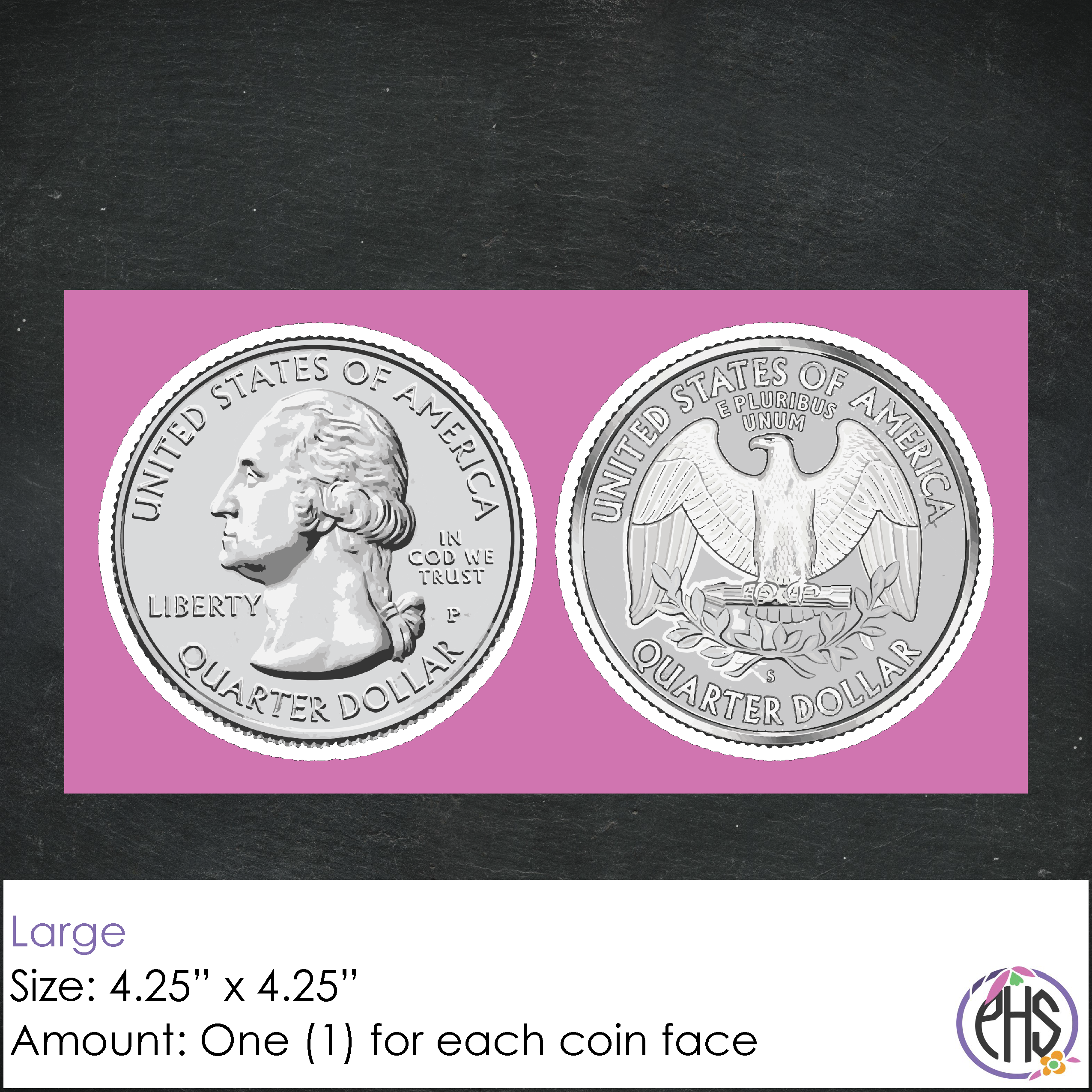 Twenty-five-cents Coin Stickers 25¢