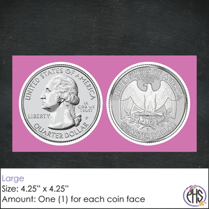 Twenty-five-cents Coin Stickers 25¢