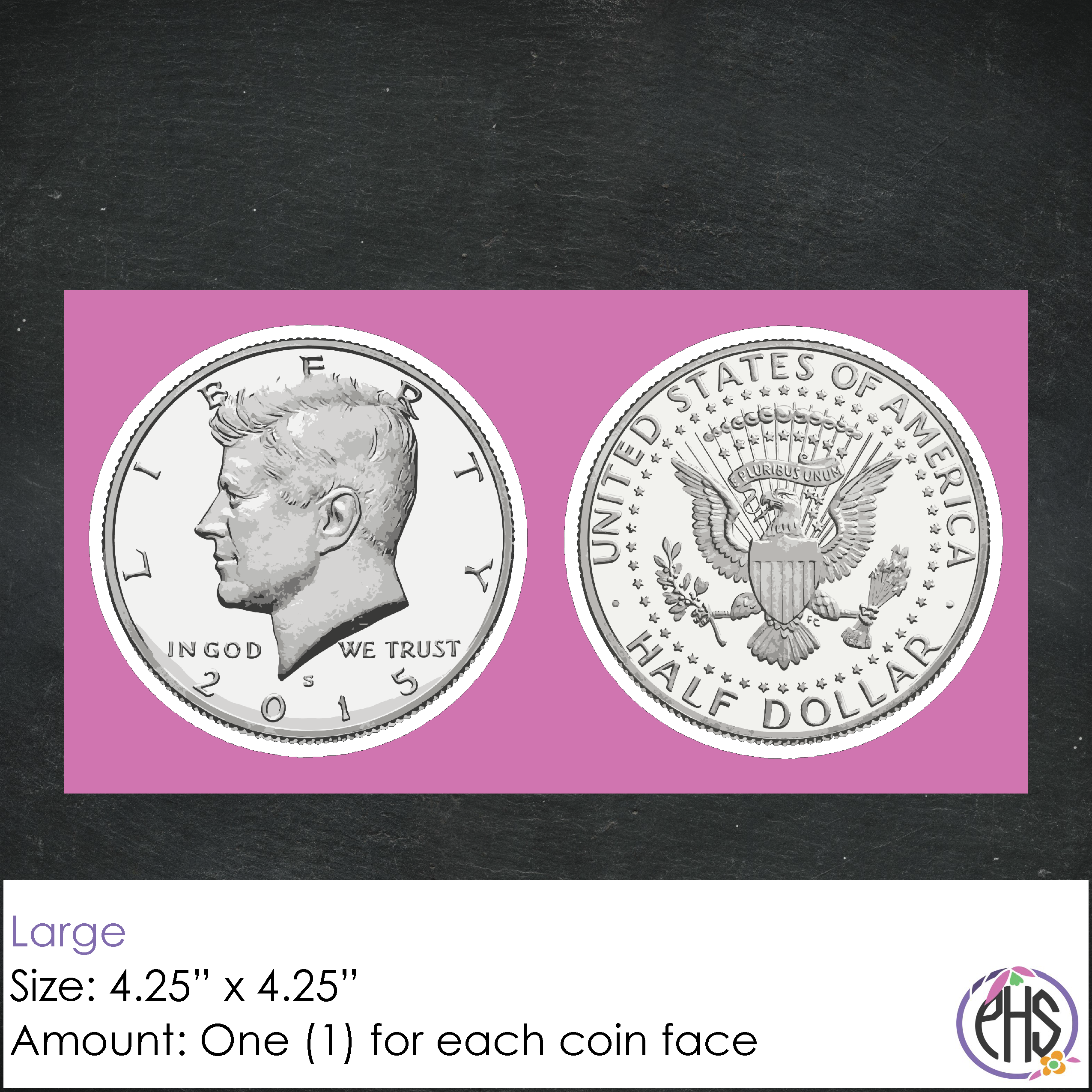 Fifty-cents Coin Stickers 50¢