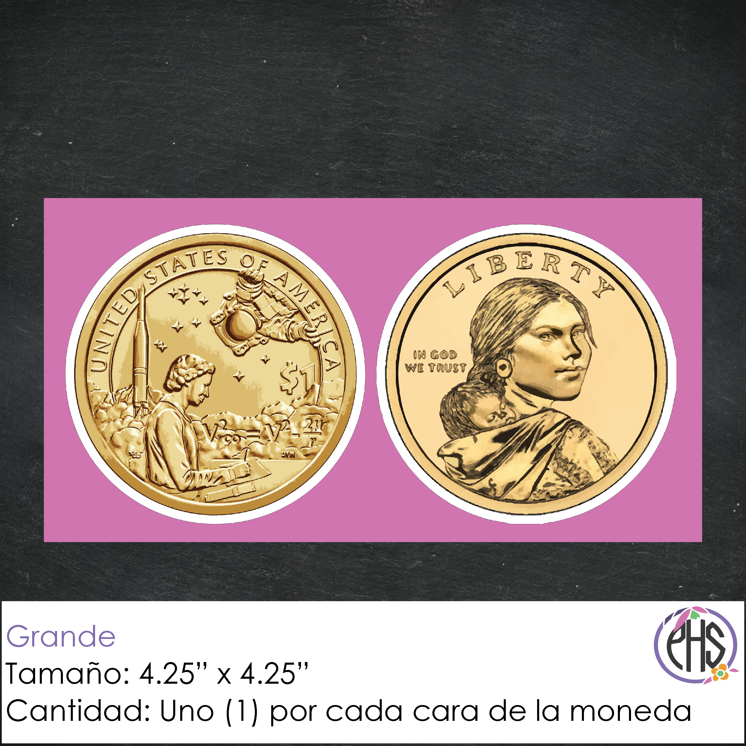 Stickers Monedas de un dolar $1