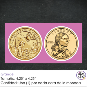 Stickers Monedas de un dolar $1