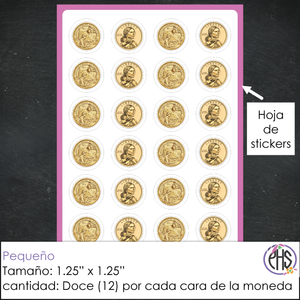 Stickers Monedas de un dolar $1