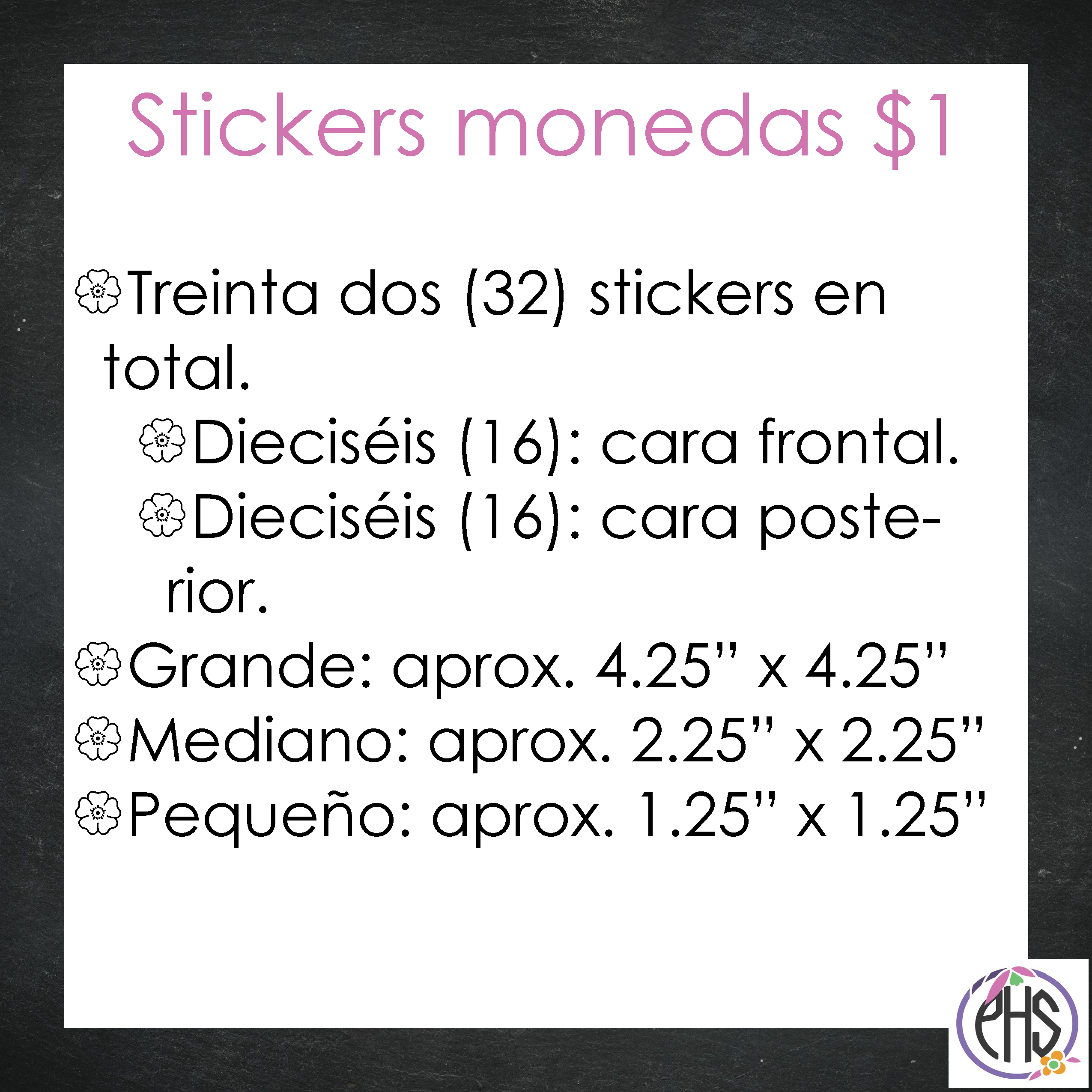 Stickers Monedas de un dolar $1 / Blanco y negro