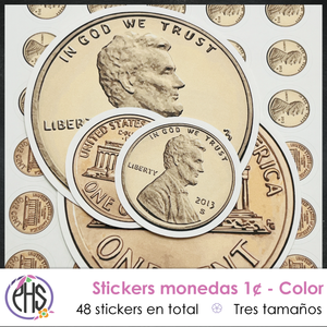 Stickers Monedas de un centavo 1¢