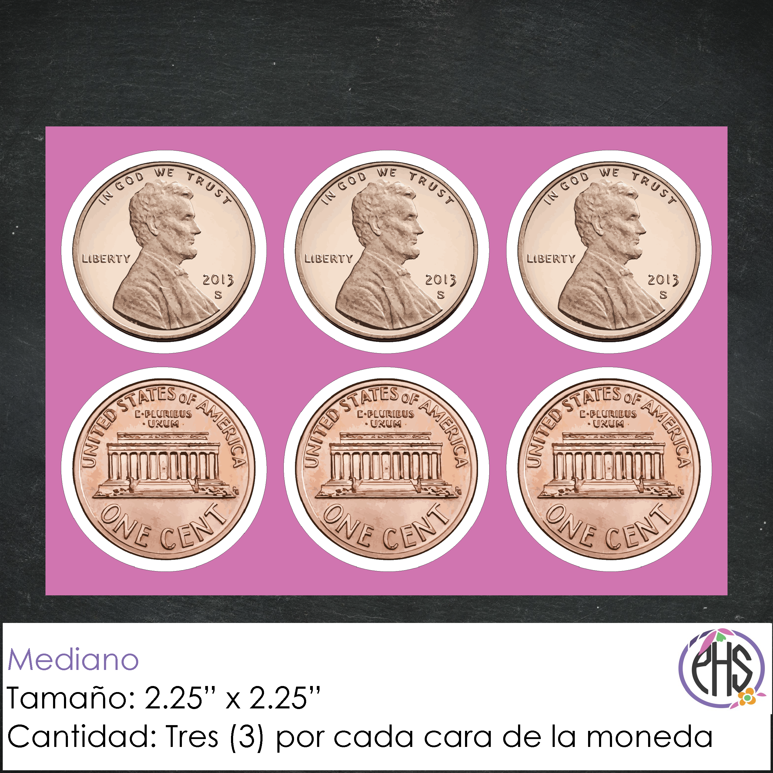 Stickers Monedas de un centavo 1¢