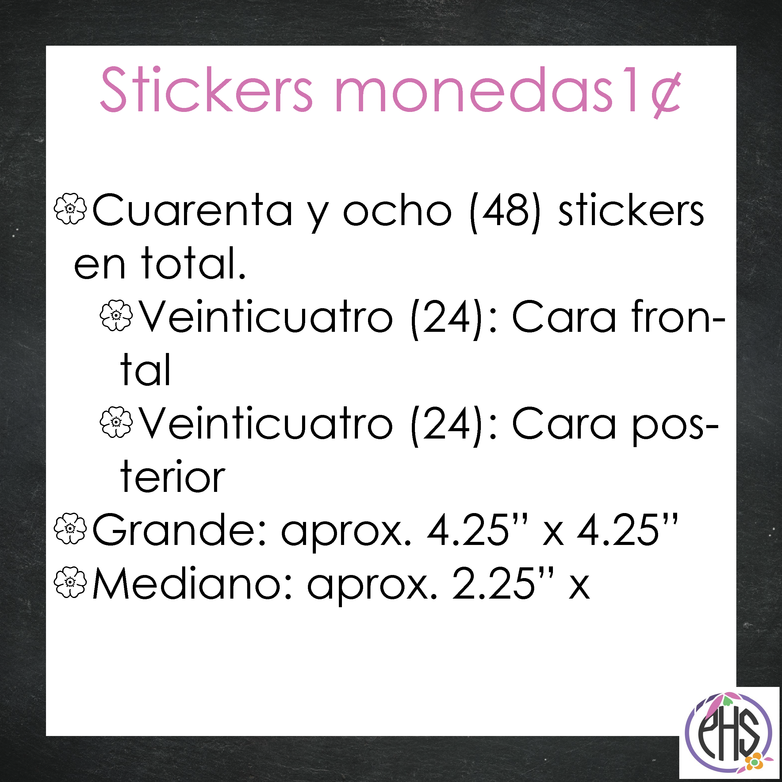 Stickers Monedas de un centavo 1¢ / Blanco y negro