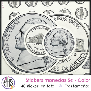 Stickers Monedas de cinco centavos 5¢