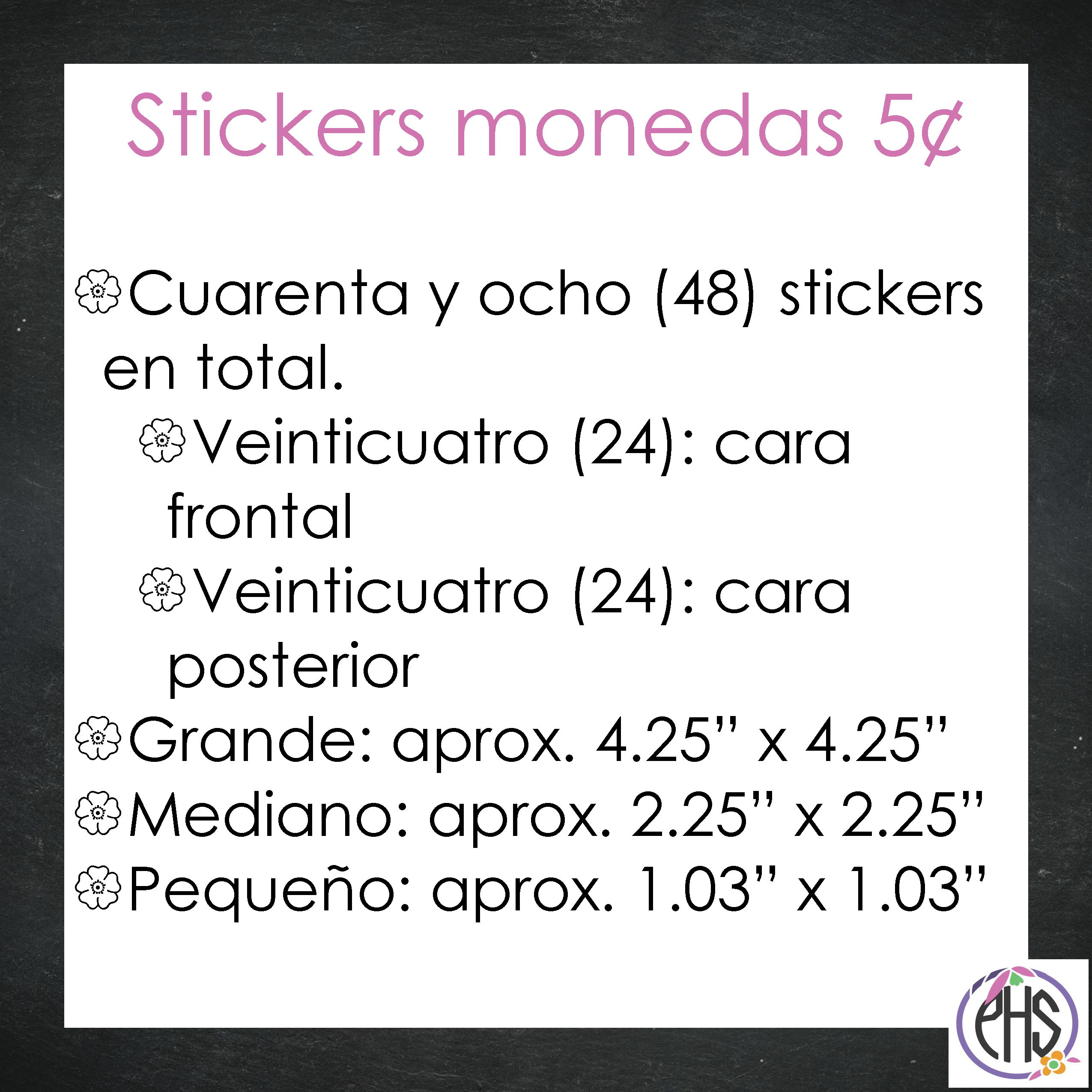 Stickers Monedas de cinco centavos 5¢ / Blanco y negro