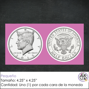 Stickers Monedas de cincuenta centavos 50¢