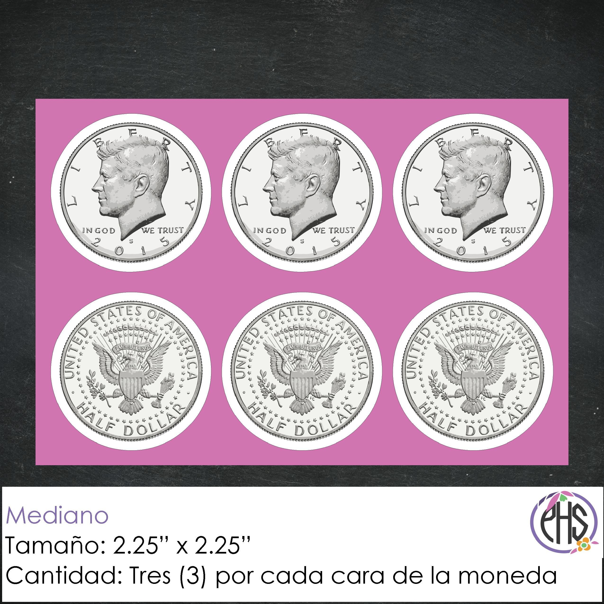 Stickers Monedas de cincuenta centavos 50¢