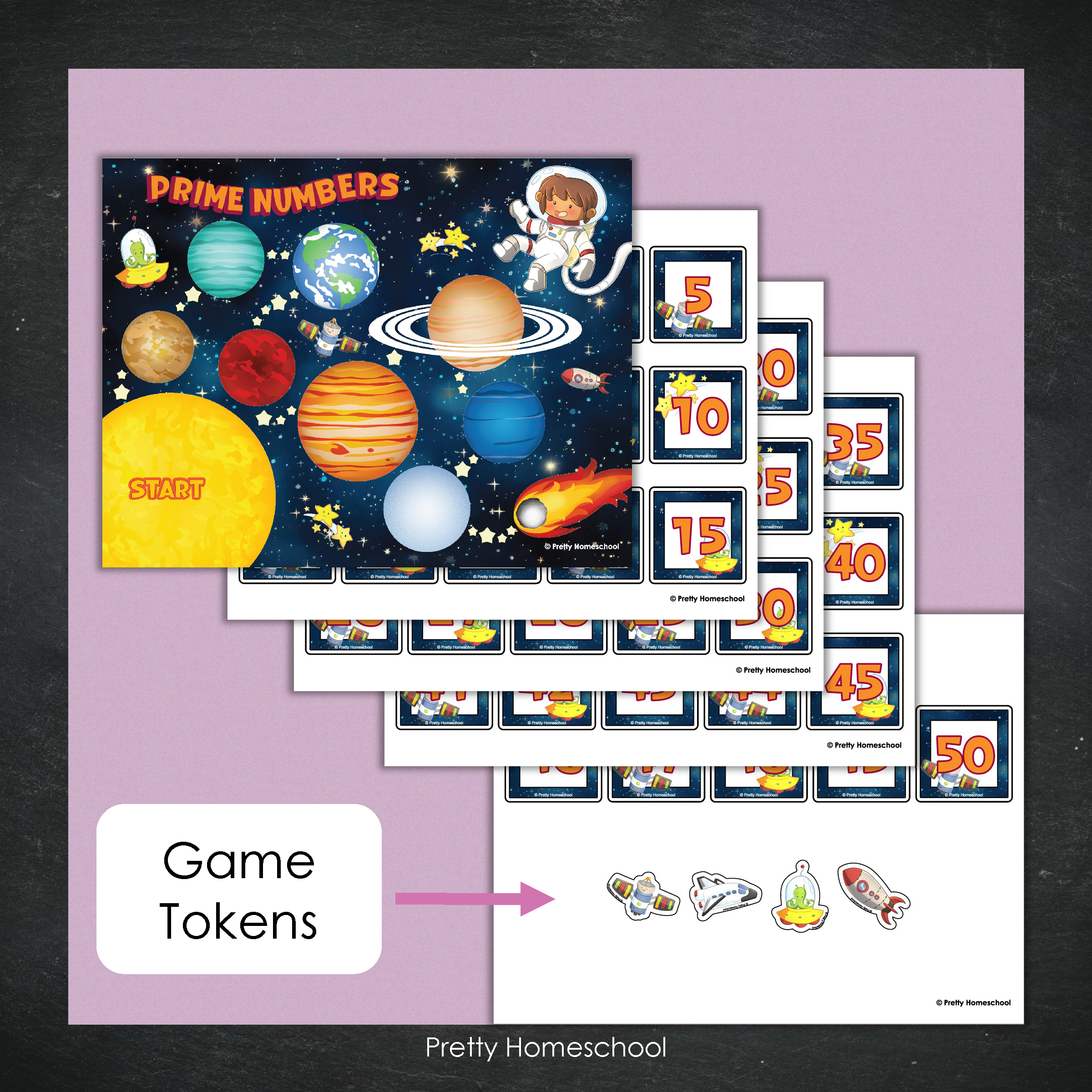 Printable Prime Numbers Math Game - Fun and Educational PDF for Kids - Math Center Activity