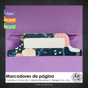 Marcadores de página: Libreta de planes: Blush Pink